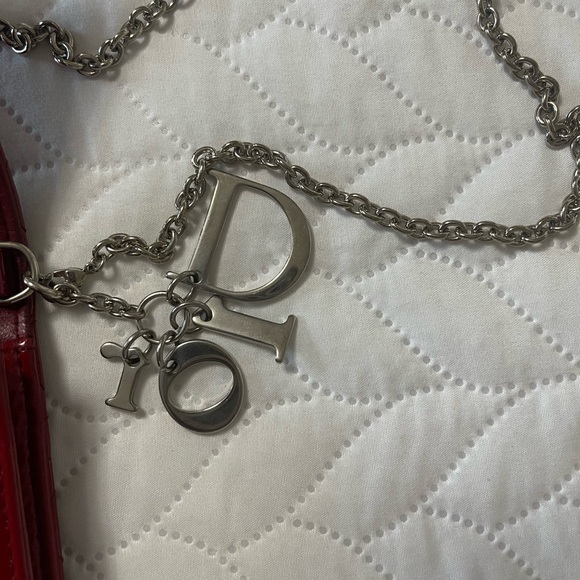 Dior Red Quilted Clutch with Iconic Cannage Pattern - Picture 6 of 10